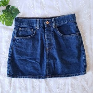Dark Blue Denim Mini Skirt